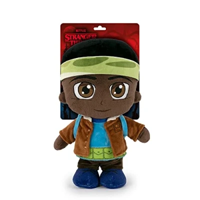 Image de Famosa Softies, Peluche Lucas Stranger Things, Poupée Douce, 26 cm, Texture Douce et Rembourrage en Fibre 100% recyclée, Les Fans série Enfants à partir 12 Mois (760021116) Multicolore