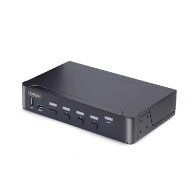 Image de StarTech.com Switch KVM DisplayPort 4 Ports 8K 60H/4K 144Hz, Écran Unique, 1.4, 2 USB 3.0, 4x 2.0 HID, Commutateur KVM, Conforme TAA Indépendant de l&#039;OS (D86A2 PORT KVM)