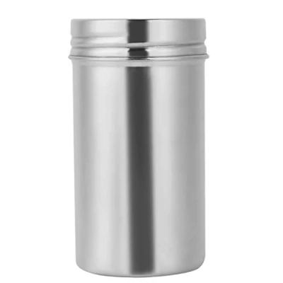 Image de Boîte de stockage des aliments 304 Bocal scellé en acier inoxydable Récipient à café étanche l&#039;air portable polyvalente pour biscuit au chocolat(420ml)