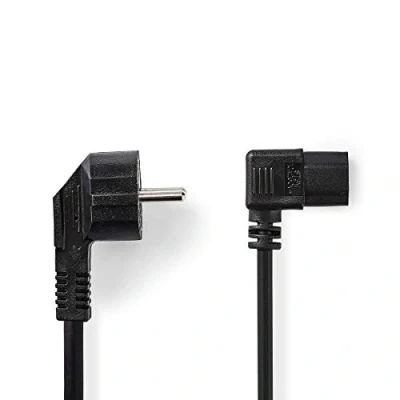 Image de NEDIS Power Cable Schuko Male Angled IEC 320 C13 2.0 m Noir