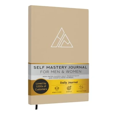 Image de Journal de maîtrise soi pour homme gratitude 5 minutes manifestation réflexion la pleine conscience d&#039;objectif/de guidé
