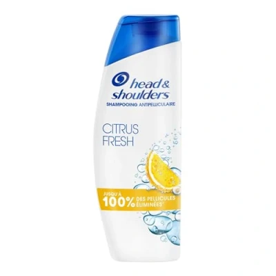 Image de Head &amp; Shoulders Citrus Fresh Shampoing Antipelliculaire Pour Cheveux Gras 330ml. Usage Quotidien. Jusqu&#039;à 100% des Pellicules Éliminées, Cliniquement Prouvé