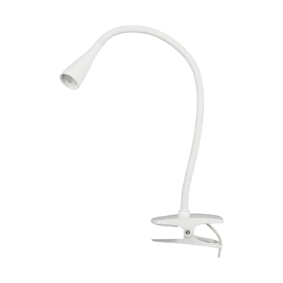 Image de LED lampe à pince Baris (Moderne) en Blanc Métal e. a. pour Bureau (1 lampe,à), poser, liseuse