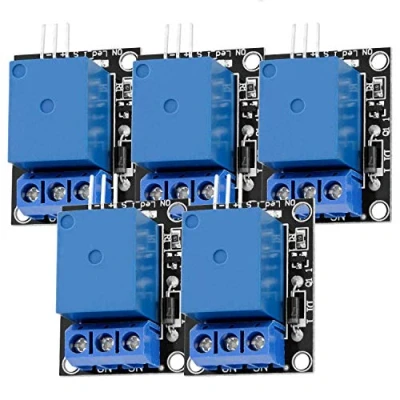 Image de AZDelivery 5 x Module 1 Canal Relay 5V KY 019 High Level Trigger Compatible avec Arduino et Raspberry Pi incluant Un E Book!