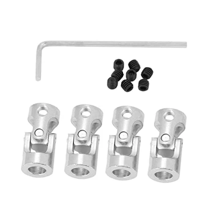 Image de 4 pièces Accouplement D&#039;arbre Joint Universel, D&#039;accouplement Métal Connecteur Moteur Universel Pour Connecter Des Robots Modèles Voiture(3x5mm)