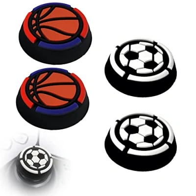 Image de MatoSan® Lot de 4 Capuchons Manette 3D pour Xbox One Series Nintendo Switch Pro Playstation 5 Accessoires PS4 PS5 Manettes Sticks Joystick Protection Stick Embouts