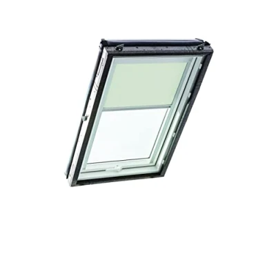 Image de Store d&#039;obscurcissement Roto ZRV Occultation Presque Totale Rail de Guidage Argent pour Les Fenêtres Toit la série Designo R4/R7 et Classic 43/73 avec Taille 114/118 11/11 Beige Clair