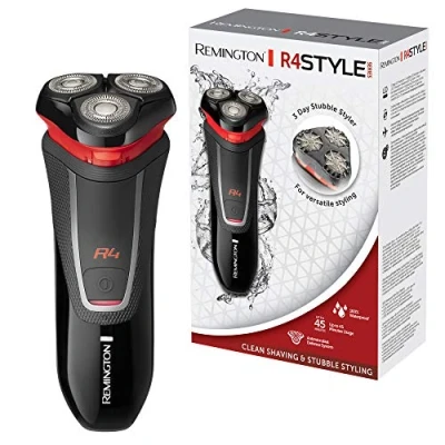 Image de Remington Rasoir Electrique [Antimicrobien Précison Comfort] Style Series R4 (Escamotable, Ergonomique, Têtes Multidirectionelles 360, Batterie Lithium, Guide de Coupe Barbe 3 Jours) Tondeuse R4000