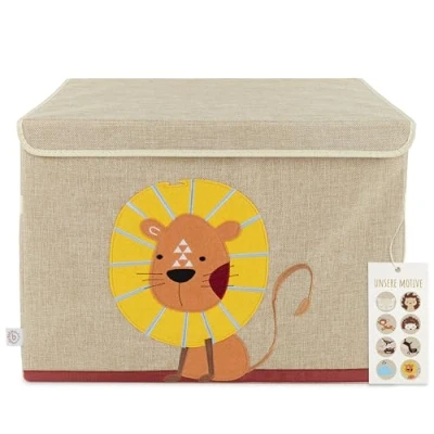 Image de Bieco Boîte de Rangement avec Couvercle 65L pliable 36x36x51 Coffre a Jouet Enfant Bac à Boite