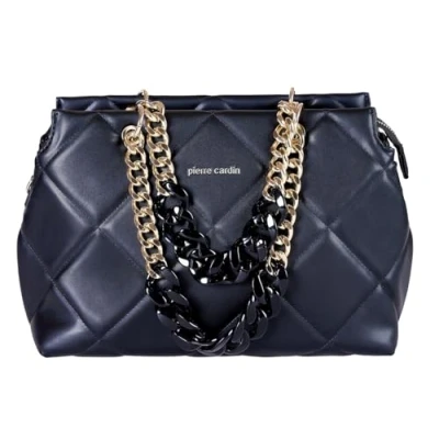 Image de Pierre Cardin sac femme, en simili cuir, cuir synthétique, taille moyenne, grand sac, bandoulière, multifonction, pour magasiner, similicuir, grand, bordeaux