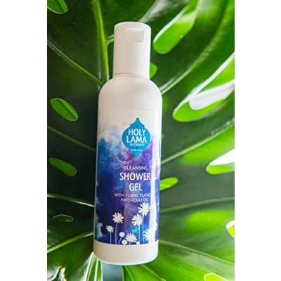Image de Gel douche ayurvédique Vegan 200ml aux huiles essentielles Ylang &amp; Patchouli Holy Lama