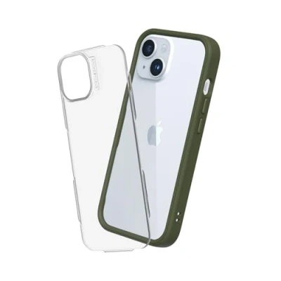 Image de RhinoShield Coque Compatible avec [iPhone 15] Mod NX Protection Fine Personnalisable Technologie d&#039;absorption des Chocs [sans BPA] Vert Kaki
