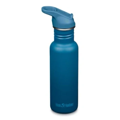 Image de Klean Kanteen Gourde de vélo Classic Narrow (Flip Sport) avec bouchon en acier inoxydable couleur bleue, d&#039;un volume 532 ml, 1011188