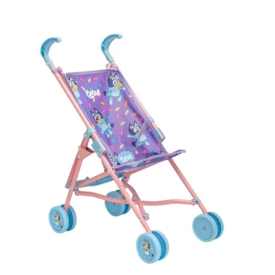 Image de HTI Poussette de poupées Bluey Junior Buggy Jouets pour poupée bébé Enfants Parapluie Facile à Plier Jeu