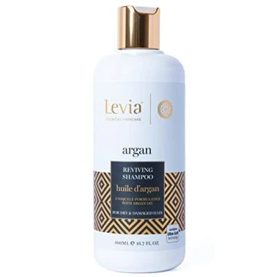 Image de Levia Shampooing Réparateur Argan Lisse la fibre capillaire Revitalise et fortifie le cheveu Hydratation ultime Huile d’Argan Convient aux cheveux secs &amp; abimés Cruelty free 500 ml