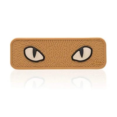 Image de M Tac Patchs tactiques yeux de chat avec crochets fixation (Coyote PVC)