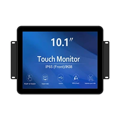 Image de GreenTouch 10.1 Pouces 10 Points Avant étanche Industriel Cadre Ouvert PCAP écran Tactile LCD Moniteur 1280x800 Noir