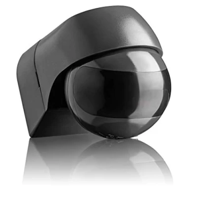 Image de SEBSON Détecteur de Mouvement Extérieur IP44, Montage en Saillie, programmable, Capteur Infrarouge, Portée 12m/ 180, LED adapté, orientable, Max. 800W/400W