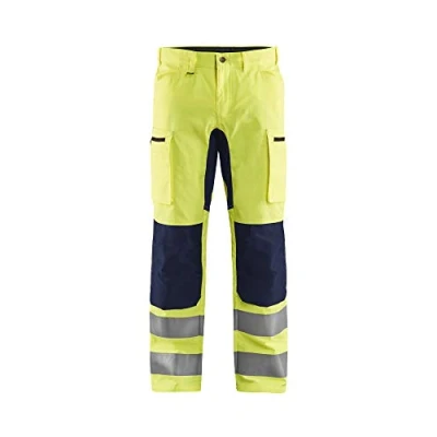 Image de Blaklader 15851811 Pantalon haute visibilité avec extensibilité, Jaune/Marine, taille D104