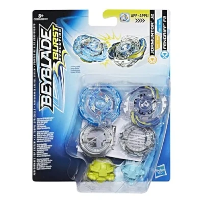 Image de Beyblade Burst Evolution bey jormuntor J2 et fengriff F2 , multicolore Hasbro European Trading b.v, C2356 Version Espagnole