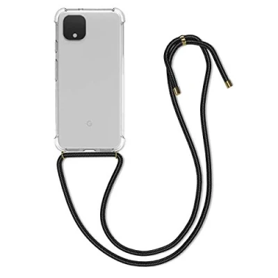 Image de kwmobile Coque Collier Compatible avec Google Pixel 4 Housse de Protection en TPU Cordon Sangle Transparent