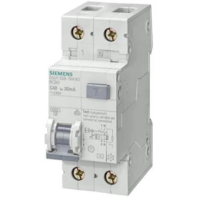 Image de Siemens 5sv.class Un commutateur différentiel, 2 pôles, 16.a, 30.ma, 70.mm