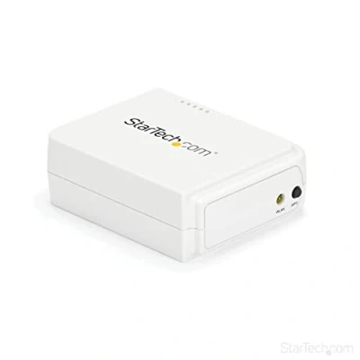 Image de StarTech.com Serveur d&#039;impression USB 2.0 sans fil N avec port Ethernet 10/100 Mb/s 802.11 b/g/n Neuf