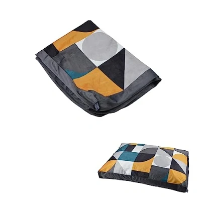 Image de Love Story, Housse de Coussin Rectangle Polyester Velours 80 x 60 cm Mix &amp; Match Geo Pop
