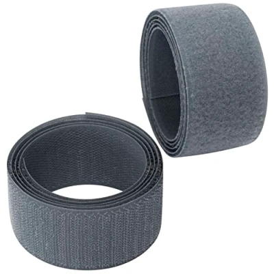 Image de AERZETIX C65996 Bande/rouleau de scratch 40 mm 1 mètre auto agrippant organisateur/serre câbles ruban sac vêtement attache sangle couleur: gris pierre en polyamide et polyester