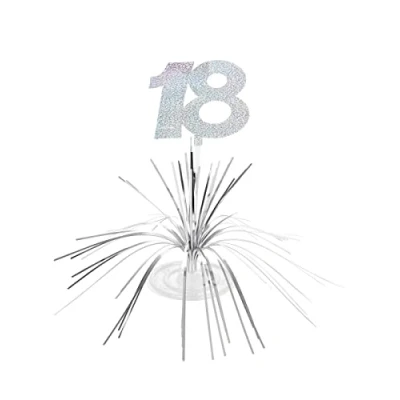 Image de Centre de Table 18 Ans Argenté/Gris Taille Unique
