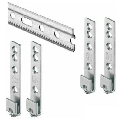 Image de EVOTRADE Barre de guidage rail pour armoires suspendues L 2029 mm + 4 fixations réglables accrocher fixer des meubles suspendus
