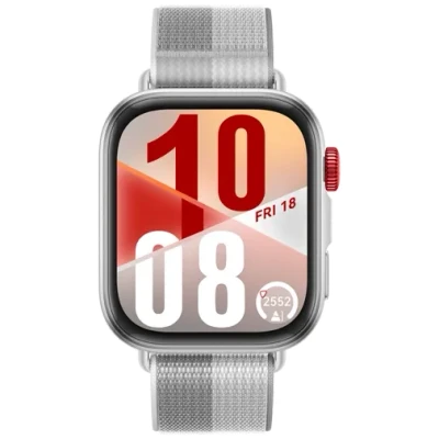Image de Huawei Watch Fit 4 Argent (Bracelet En Nylon Gris)