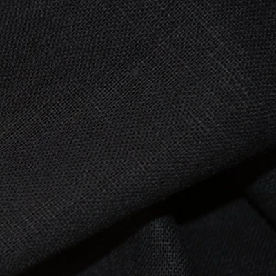 Image de Tissu 100% lin de France avec un toucher doux noir Largeur env. 137 cm (par mètre)