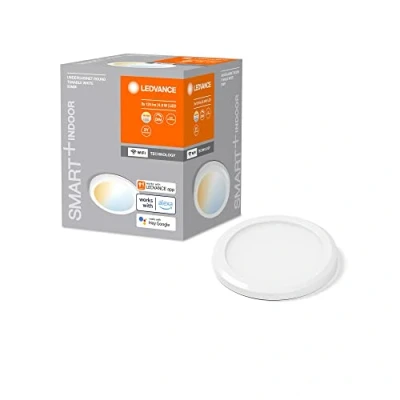 Image de LEDVANCE Luminaire sous meuble SMART+ WiFi, rond,blanc, 6,5W, 375lm, 83mm,blanc réglable 3000 6500K,dimmable,longue durée de vie,montage facile, contrôlable par application,compatible Amazon et Google
