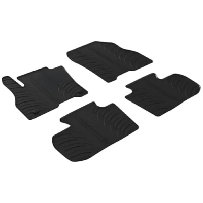 Image de Gledring 0803 Ensemble de tapis sol Caoutchouc avant et arrière 4 noir 750mm 550mm