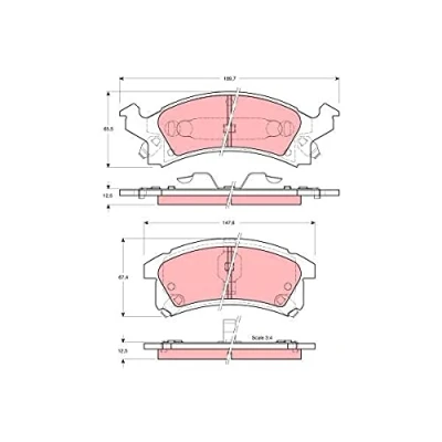 Image de TRW GDB4097 Jeu de plaquettes frein contact signal d&#039;usure inclus