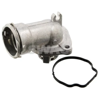 Image de SWAG 10 4757 Thermostat d&#039;eau 87 avec joint d&#039;étanchéite boîtier MERCEDES BENZ: Classe C Berline, Break, CLK Coupe