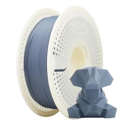 Image de eSUN Kit de Recharge Filament PLA Mat et Bobine, 1.75mm Sans Bobine Amovible eSpool+, 1KG (2.2 LBS) pour Imprimantes 3D,Gris Foncé
