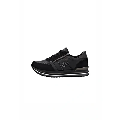 Image de Remonte Femme D1327 Baskets Basses, Noir, 42 EU