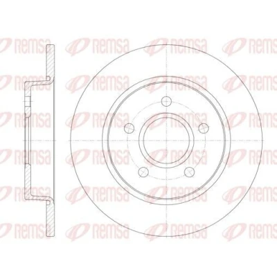 Image de REMSA 6846.00 Disque de frein Essieu arrière 264,8, 264,8 11 5 plein FORD: Focus 2, C Max, SSANGYONG: Korando II SUV