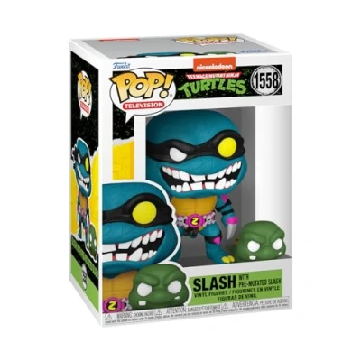 Image de Funko Pop! &amp; Buddy: Teenage Mutant Ninja Turtles (TMNT) Slash Turtle Pre mutated, TMNT Retro/Classic Figurine en Vinyle à Collectionner Idée de Cadeau