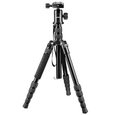 Image de Mantona Trépied de voyage DSLM Travel (incl. rotule, capacité charge jusqu&#039;à 5 kg, colonne centrale, dimensions compactes, sac pour trépied) caméra système, DSLR et compacte