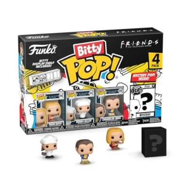 Image de Funko Bitty Pop! Friends Phoebe 4PK Buffay™, Monica Geller™, Chandler Bing™ et Une Mini Figurine Mystère en Surprise 2.2 Cm Collectionnable Étagère Empilable Incluse Fans