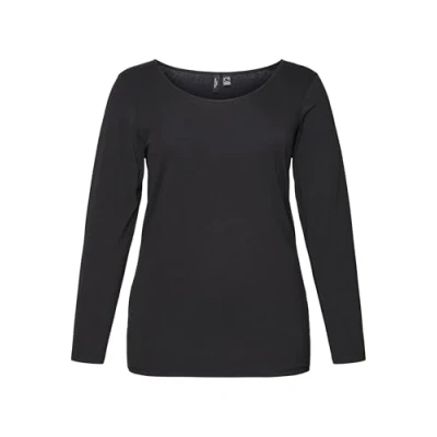 Image de Vero Moda Curve Vmpaxi SOFT Uneck Tshirt à manches longues, Femme, Taille: 46/48, Black