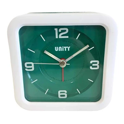 Image de Unity Réveil à Bip Carré, Vert et Blanc, 9,5 x 4,5 cm