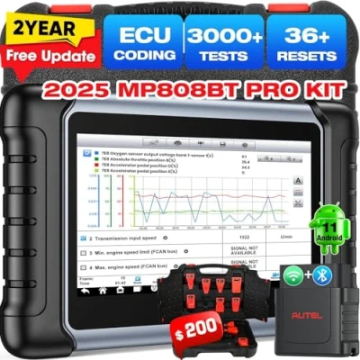 Image de Autel MaxiPRO MP808BT Pro KIT, Mise à Jour de 2 Ans [700 ], 2024 même Codage ECU avancé Que MK906 PRO/MS906BT, Contrôle Bidirectionnel, 30+ Services, Android 11.0, Niveau MS906 MP808S