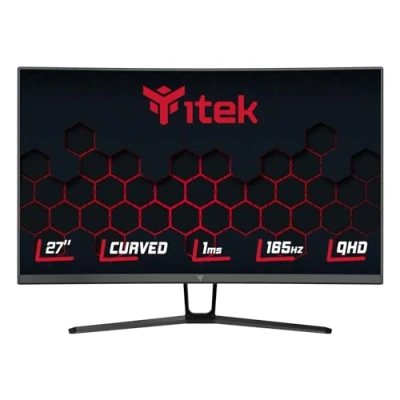 Image de iTek Moniteur GGC 27&quot; incurvé R1500, QHD 2560x1440, VA, 165 Hz, 16:9, 1 ms, 2xHDMI, 2xDP, HDR400, Adapt Sync