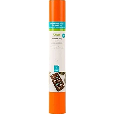 Image de Cricut Removable Amovible Orange 30.5cm x 1.2m (12&quot; 48&quot;) Rouleau de Vinyle adhésif Compatible avec Toutes Les Machines découpe, 1,2m (4ft)