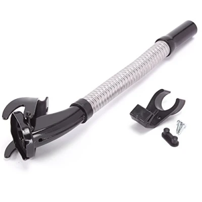 Image de Oxid7® bec verseur flexible pour bidon d&#039;essence en métal de 5,10 ou 20 litres Noir, 25mm spécialement adapté au diesel Inclus un support le bidon, joint et filtre