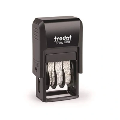 Image de Trodat Printy 4810 Tampon dateur Année Mois Jour Chiffres Auto encreurs 3,8 mm Noir